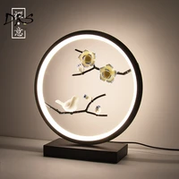 chinese style classical iron desk lamp bedroom bedside decoration night light creative art warm light living room table lamp