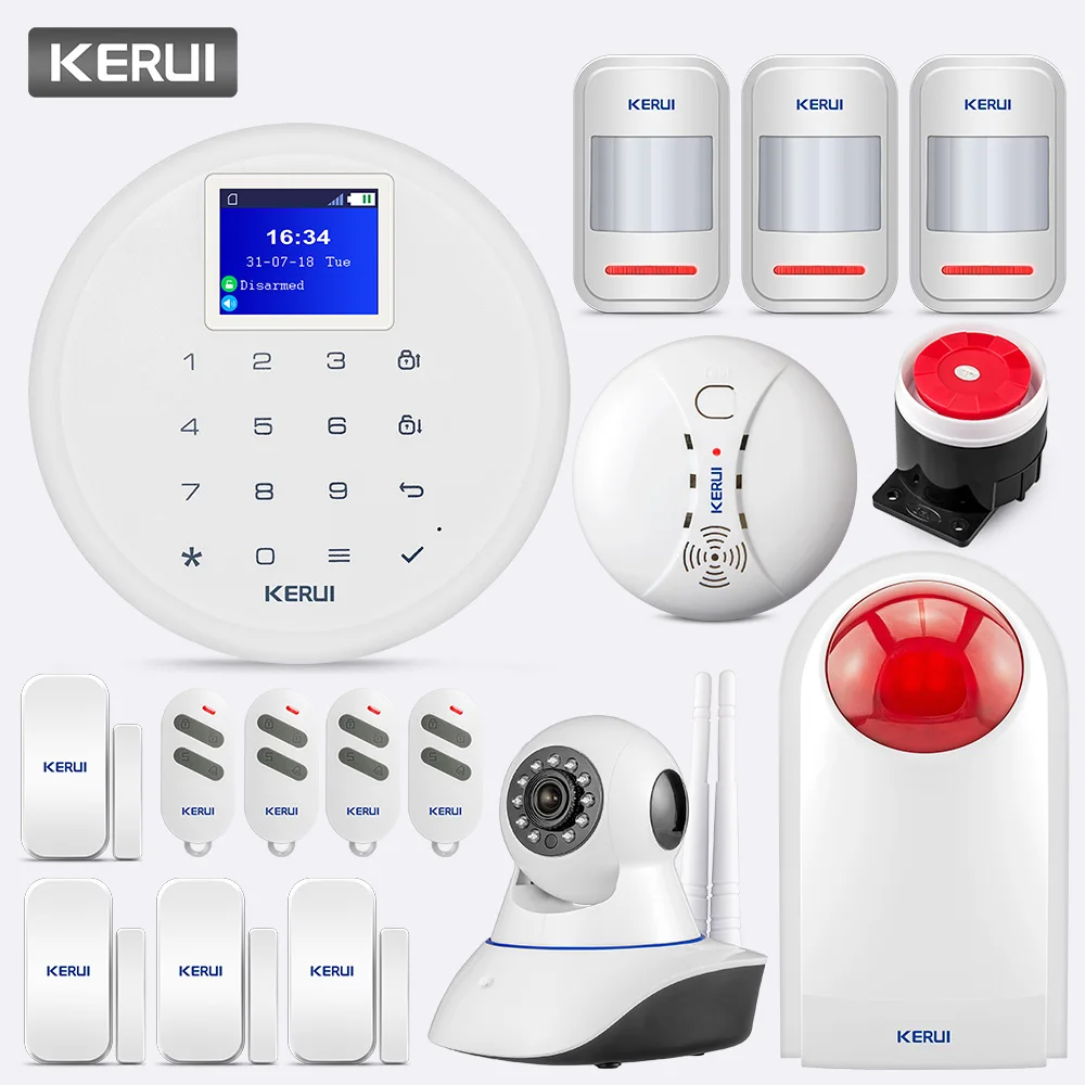 Фото KERUI G17 белая панель 1 7 дюймов беспроводная домашняя охранная GSM сигнализация KERUI G17 белая панель 1 7 дюймов беспроводная домашняя охранная GSM сигнализация