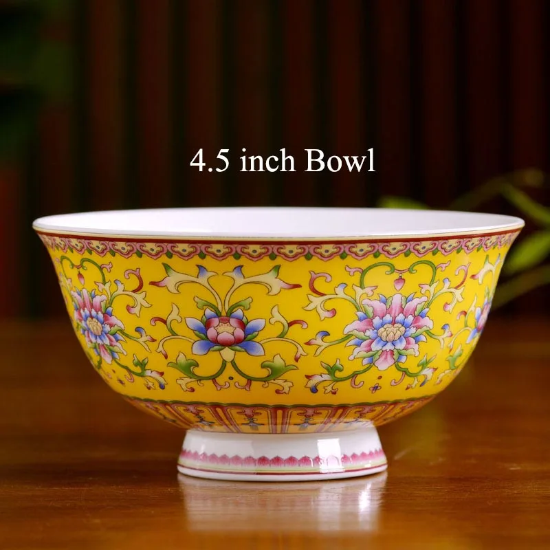 B(4.5 inch) 4,5/5/6 Цзиндэчжэнь Керамика пастель набор посуды, цвета слоновой кости миски классический китайский миски под рис, пиалы для лапши рамен домашнего декора подарки благоприятный - Цвет: B(4.5 inch)