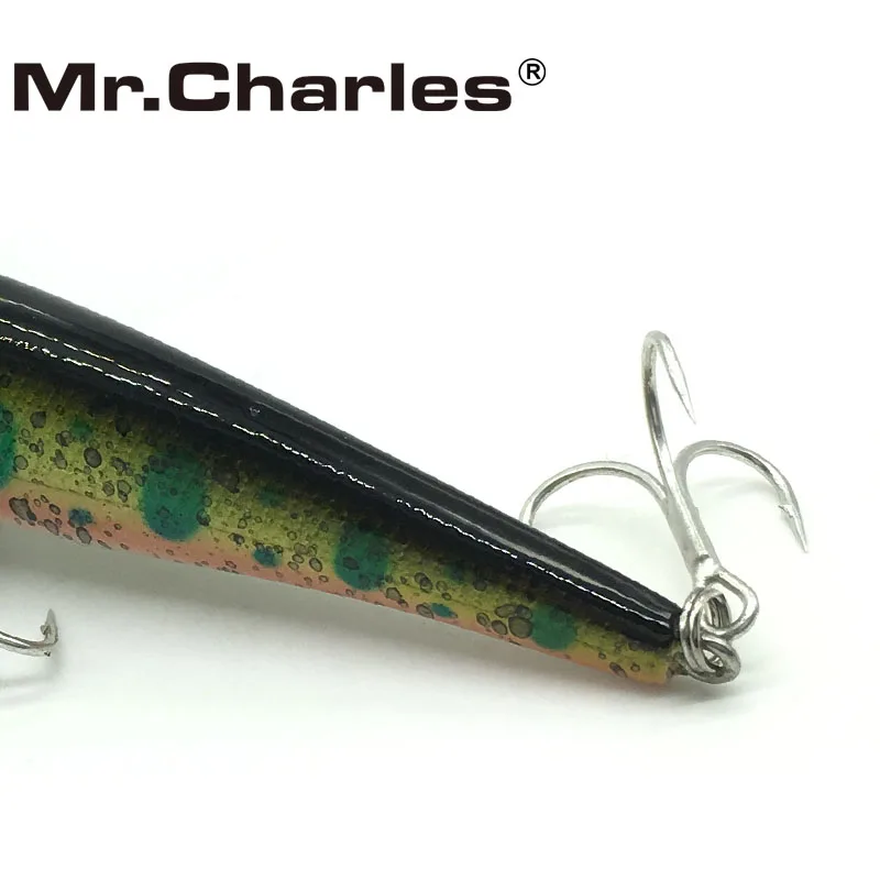 Mr.Charles CMC019  Fishing Lure 80mm/9g 0-1m Floating Super Sinking Minnow Hard Bait  Quality Professional Crankbait