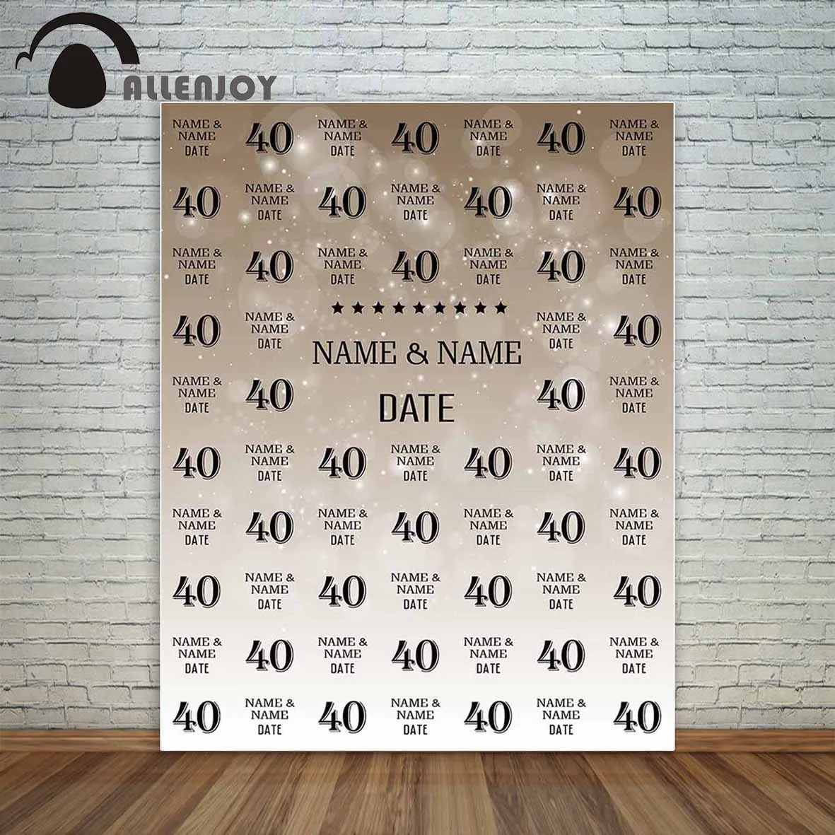 Allenjoy Фотофон для фотосъемки юбилей боке шаг Повтор Свадьба коричневый градиент