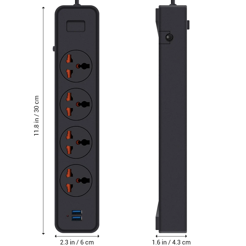 Highever Смарт USB Мощность удлинитель розетка ЕС стандарта 4) штепсельная переменного