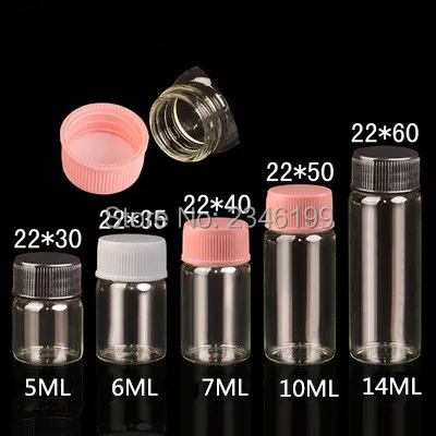 100 шт. D22 мм прозрачная стеклянная пробирка для бутылок с пластиковой