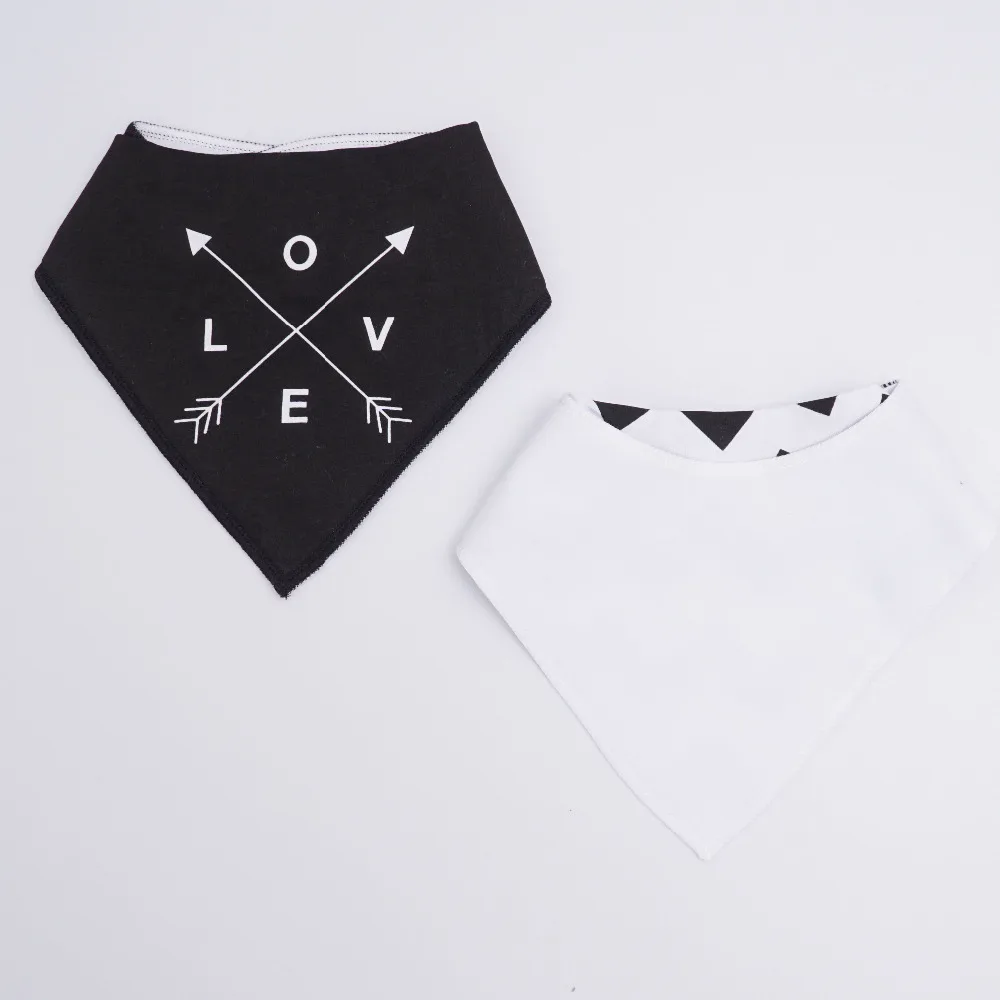 (4Pcs/set) Colorful Baby Bibs Print Soft Cotton Bandana Toddler Newborn Towel Triangle Scarf Infant Bib Burp |