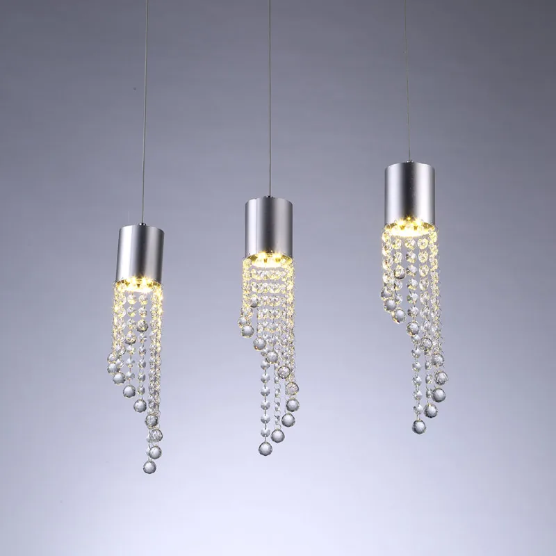 Светодиодная лампа 5 Вт современный кристаллический подвесной светильник для