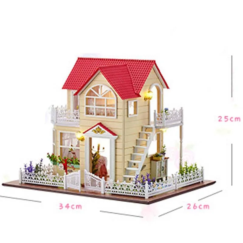 Маленький кукольный домик реалистичный 3D DIY деревянные кукольные домики сборка