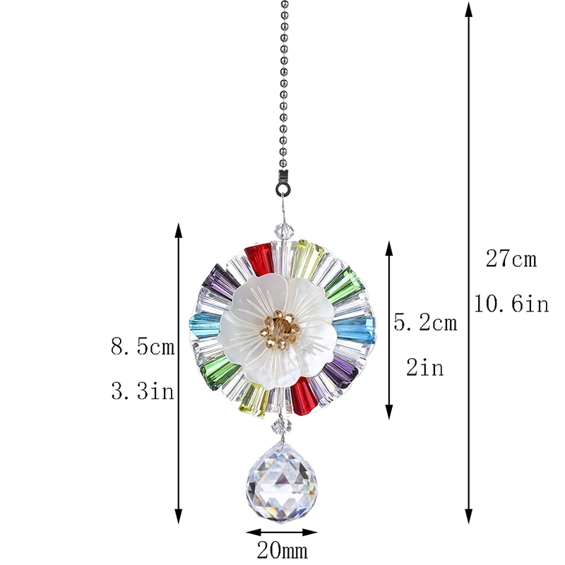H &amp D хрустальная люстра в форме шара призмы Подвески часть 7 Чакра Suncatcher Радуга