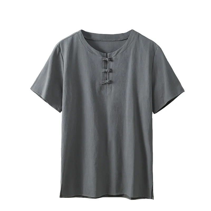 MFERLIER мужская летняя рубашка 5XL 6XL 7XL 8XL 9XL 10XL обхват груди 157 см размера плюс льняная