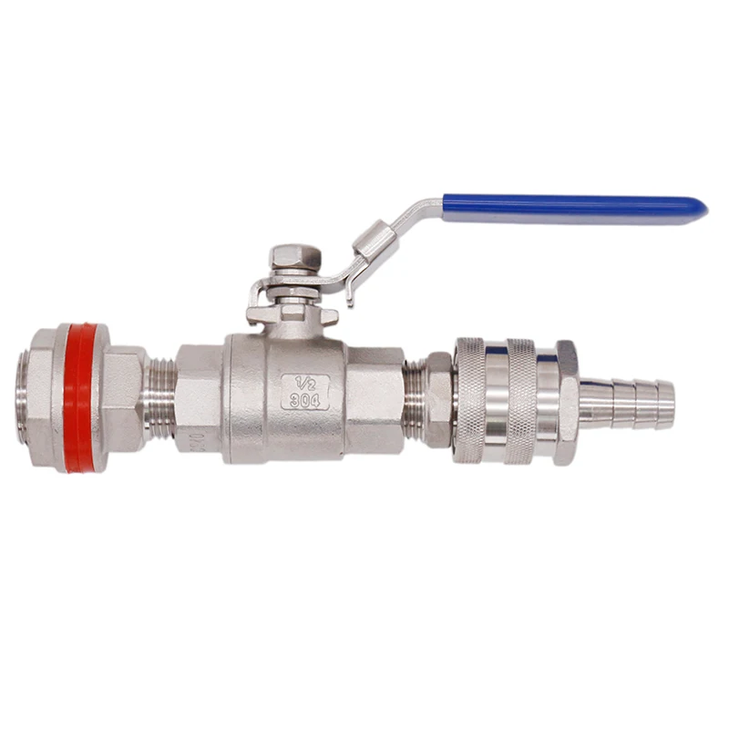 Бесшовный 304 ss шаровой клапан с быстроразъемным Fit 1/2 &quotID шланг подходящие