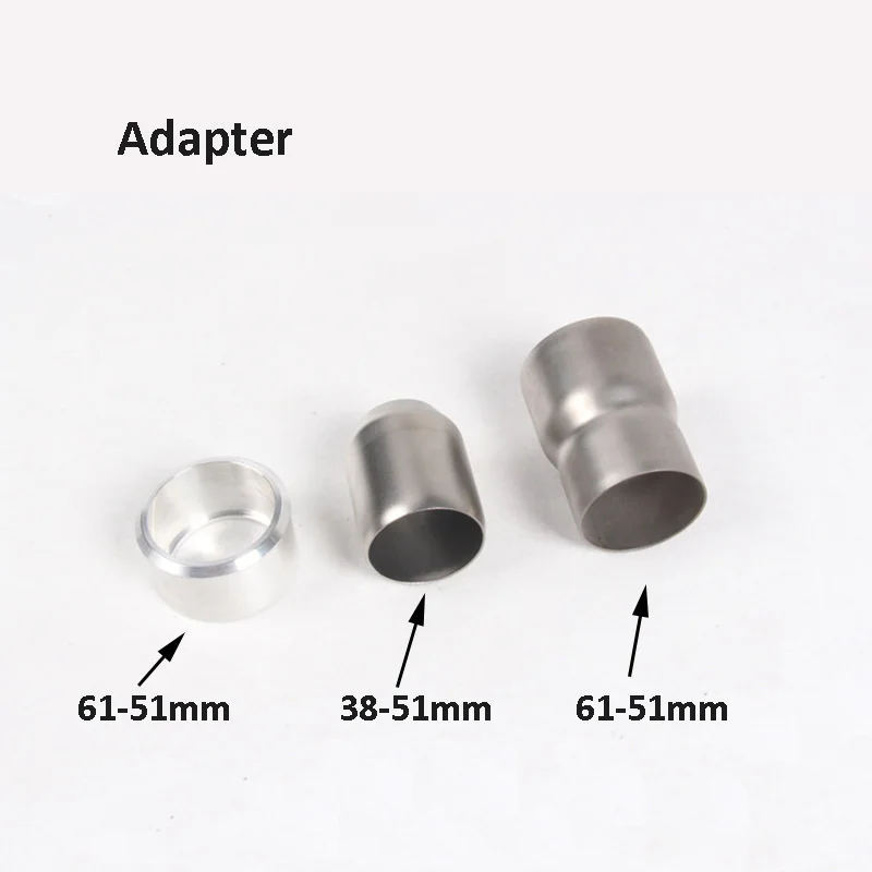 

61-51mm 38-51mm Adapter Exhaust Pipe Connect Stainless Steel Tubes Slip on Exhaust Link Connector