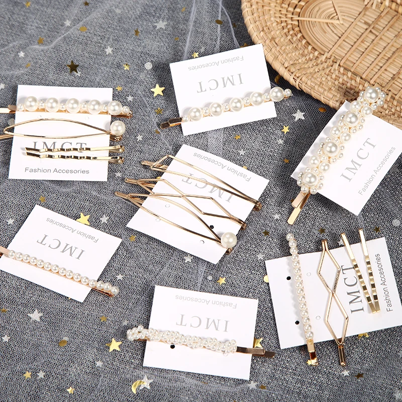 Женская акриловая заколка для волос прямоугольная из оловянной бумаги модные