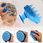 1 шт., силиконовая расческа для мытья головы и массажа головы