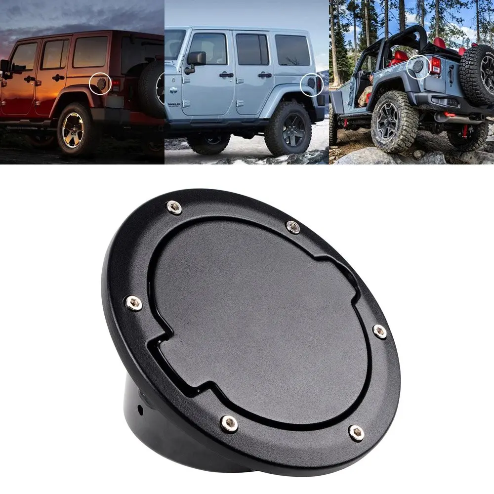Автомобильный топливный наполнитель крышка двери Крышка бензобака для Jeep Wrangler JK Rubicon Sahara Unlimited 07-17 Алюминий Авто запасные части