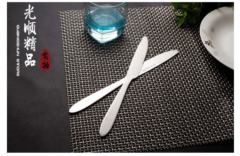 Утолщенный столовый нож из нержавеющей стали для отеля полировальный стейка |