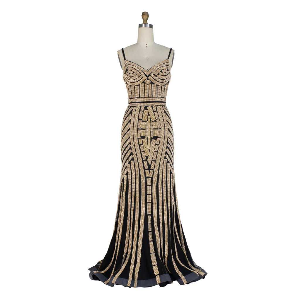 Sexy Full Crystal Mermaid Party Prom Dresses 2019 Chic Formal Occasion Evening Gown vestidos de fiesta largos elegantes de gala