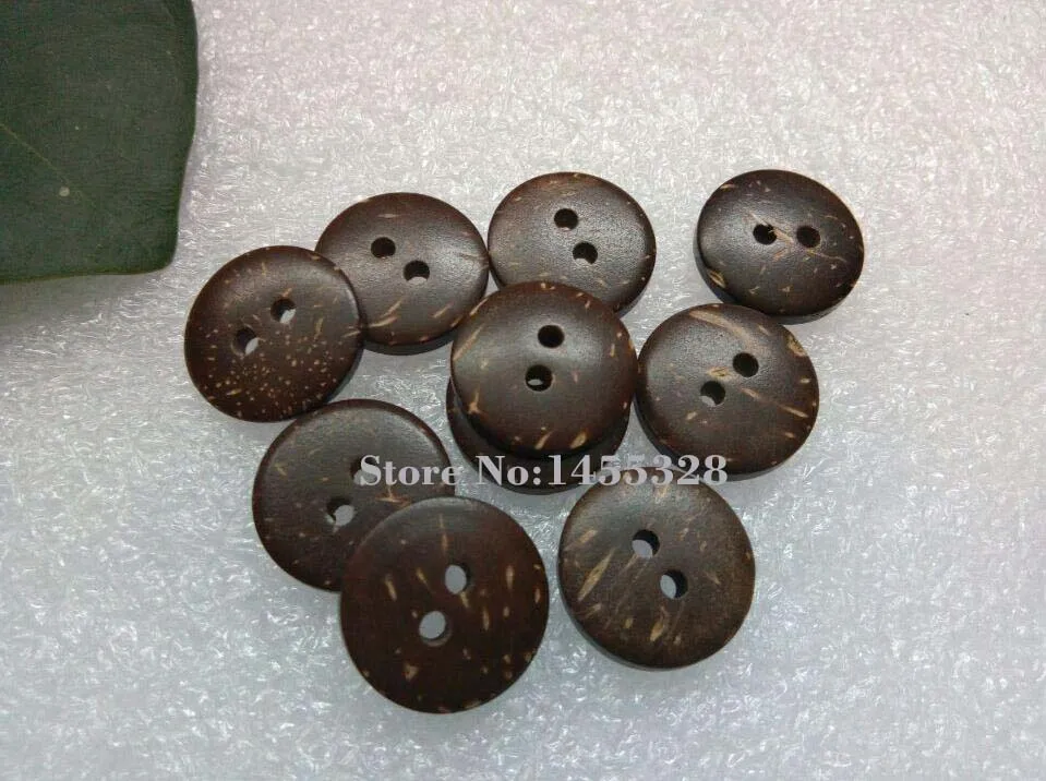 

Пуговицы из натурального кокоса для шитья, 200 шт., маленькие, 15 мм, 0,59 дюйма, 2 отверстия, бесплатная доставка 2016121901