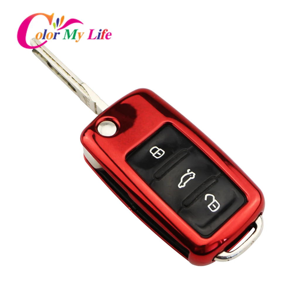 Чехол для автомобильного ключа чехол VW Golf Bora Jetta POLO GOLF Passat Skoda Octavia A5 Fabia SEAT Ibiza