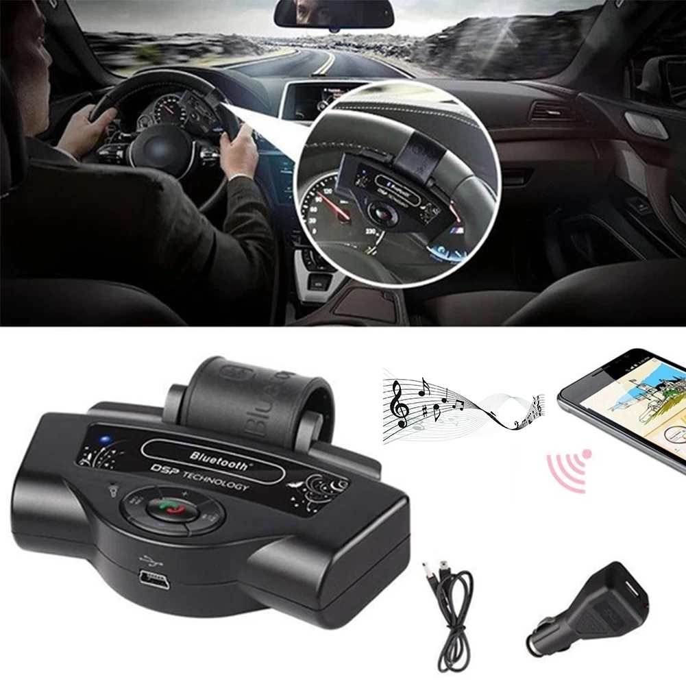 Авто аксессуары Портативный громкой Bluetooth автомобильный комплект рулевое колесо