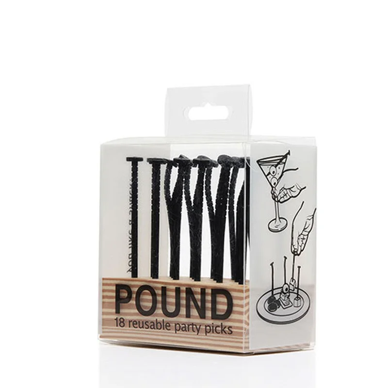 FHEAL многоразовая креативная железная гвоздь стиль пластиковая фруктовая вилка