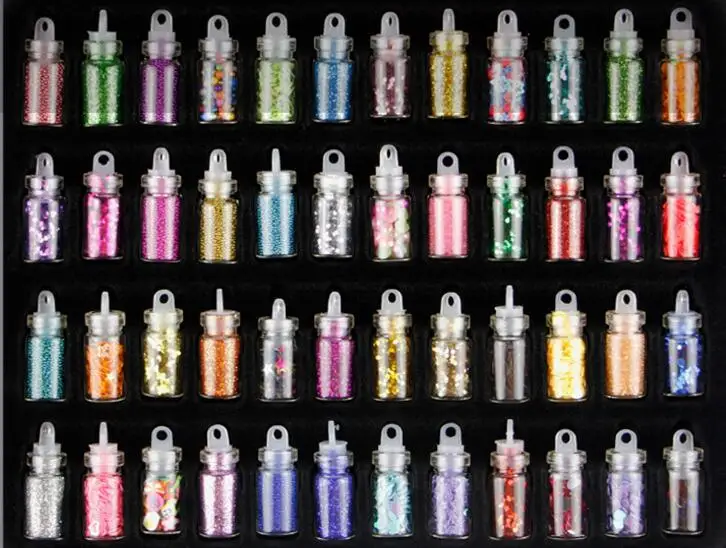 48 цветов DIY клейкие аксессуары также можно использовать для аксессуаров ногтей и