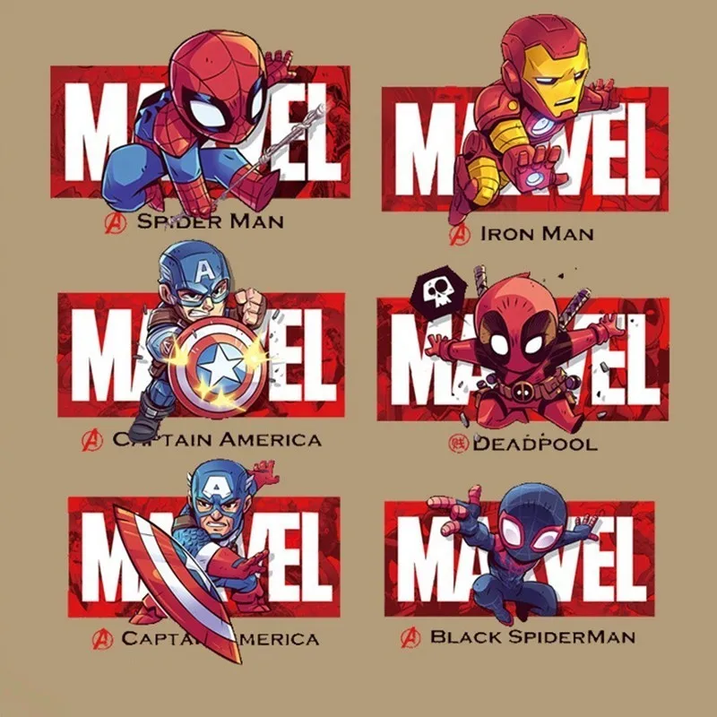 Модные нашивки с суперменом из мультфильма, термонаклейки для одежды Marvel, термонаклейки, наклейки с теплопередачей
