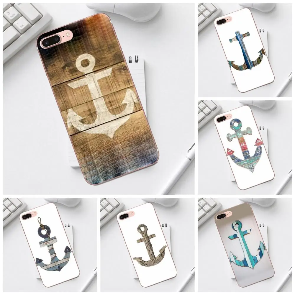 Золотой Деревянный якорь бесконечности для iPhone 4 4S 5 5C SE 6 6S 7 8 Plus X XS Max XR Galaxy A3 A5 J1 J3 J5