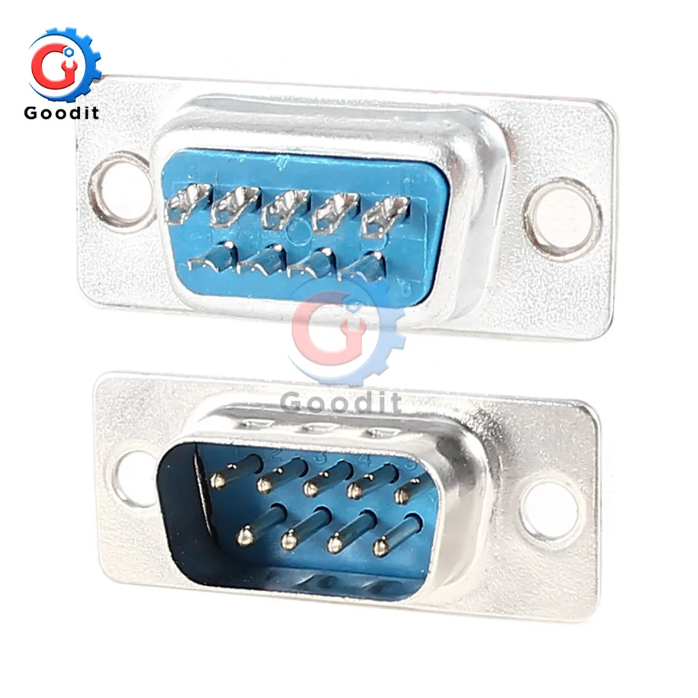 10 шт. RS232 DB9 последовательный VGA 9-контактный разъем гнездовой 2-рядный припой тип