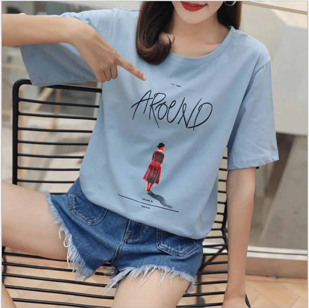 

2019 Summer New Fashion women short sleeve t shirt hip hop female tops JY1002