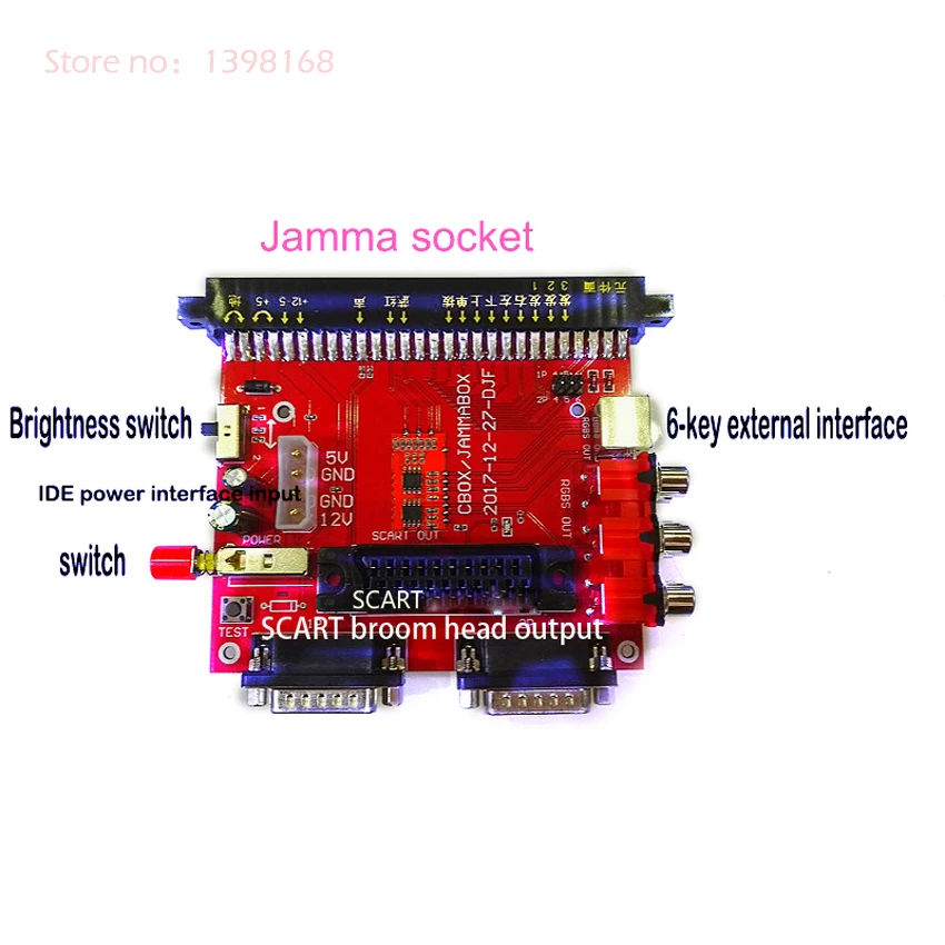 CBOX JAMMA в дБ 15PIN IDE Joypad плата преобразования JAMMA CBOX конвертер SCART выход для JAMMA аркадная игра PCB SNK материнская плата