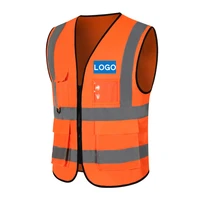 customized logo work uniform vest reflective stripe work wear safety vest