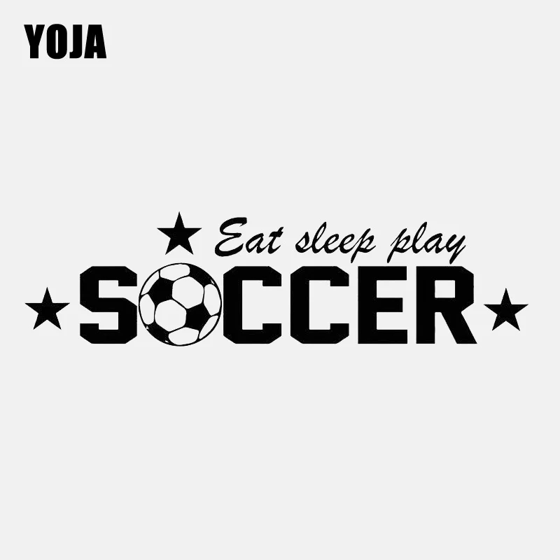 YOJA 76 см * 19 9 футбол Eat Sleep Play Цитата слова Наклейка на стену ПВХ художественная