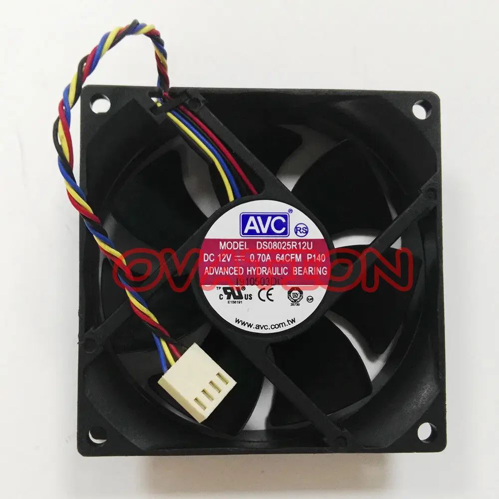 Кулер для ПК оригинального AVC DS08025R12U 8025 8 см 80 мм DC 12 В 0.7A инвертор компьютера