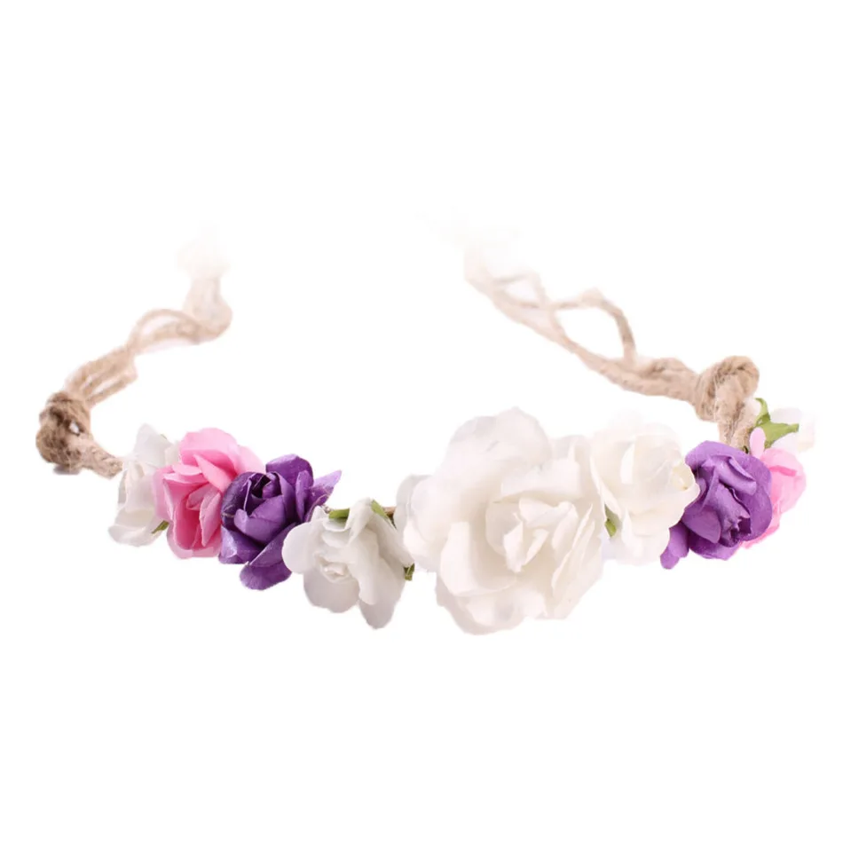 Повязка для волос из пеньковой веревки романтический венок детские повязки на