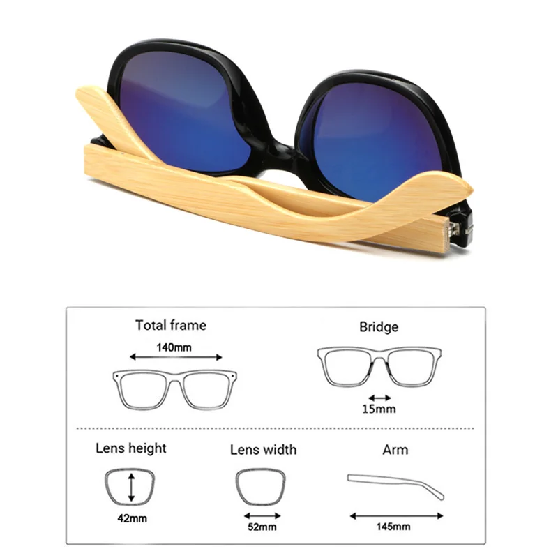Ablibi унисекс бамбуковые деревянные солнцезащитные очки с поляризованными
