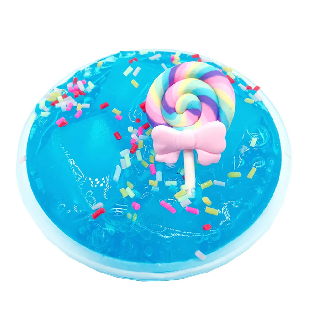 Леденец красочные грязи смешивания облако DIY ясно слизи игрушечные лошадки