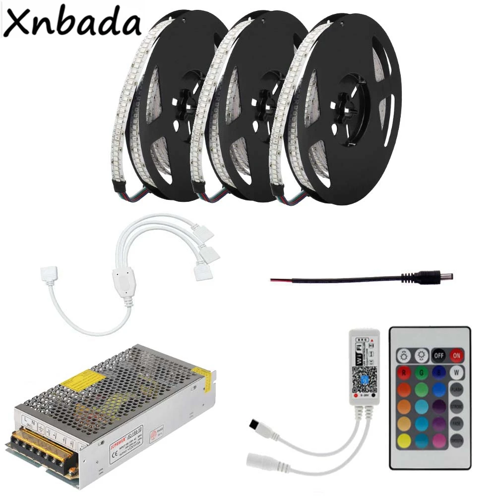 DC12V 2835SMD 234 светодиодов/m RGB Гибкая светодиодная лента с 24 клавишами РЧ пульт