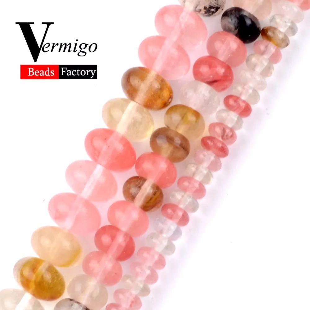 

Free Shipping Natural Stones Watermelon Red Rondelle Crystal Wheel Beads For Jewelry Making 2x4x6x8mm Spacer Beads Diy Bracelet