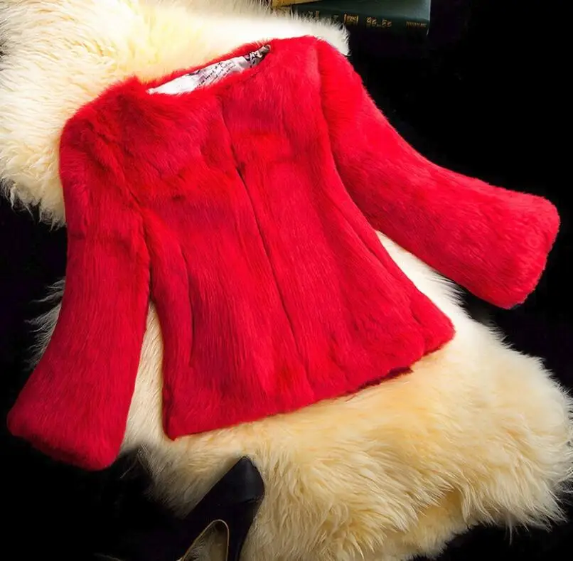 Women's Fur Coats Multi-color large size winter rabbit luxurious fur coat long self-cultivation one quality female overcoat | Женская