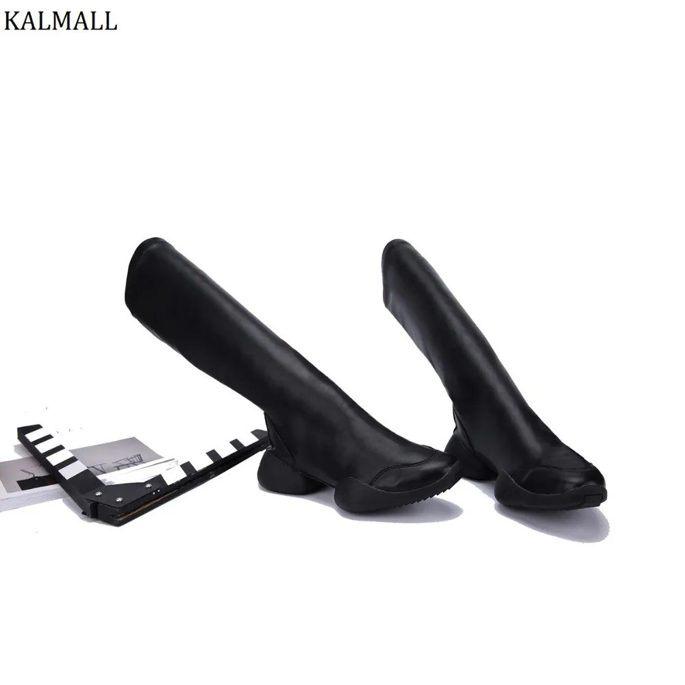 KALMALL/женские и мужские ботинки до середины икры в уличном стиле высокие сапоги из