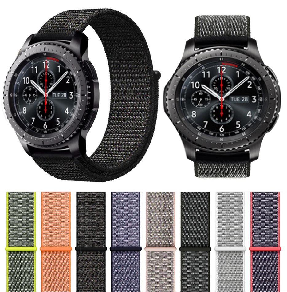 Ремешок нейлоновый для Samsung Gear S3 Classic Frontier спортивный браслет с тканевой петлей