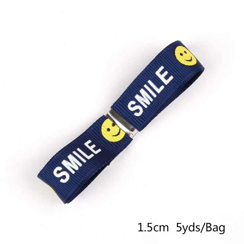 Dark Blue 5 ярдов/партия) "Simle" уход за кожей лица печатных корсажная лента прекрасный серии ленты мм 15 мм дети интимные аксессуары - Цвет: Dark Blue