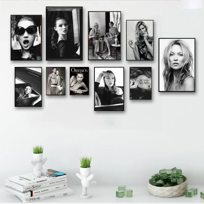 Kate Moss английский Vogue Сексуальная Супер Модель Холст плакат