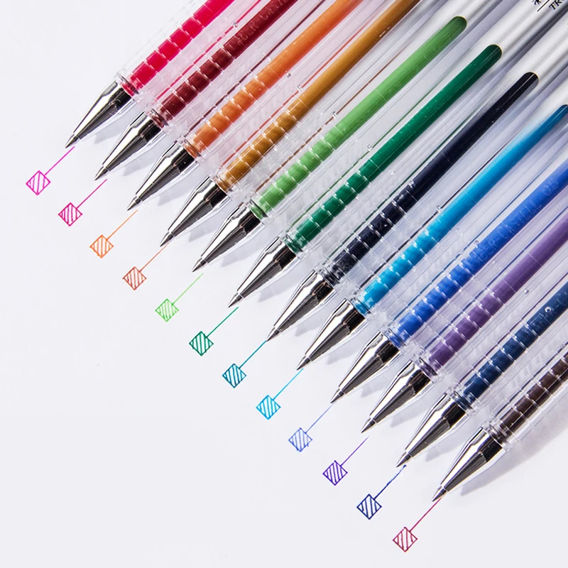 Faber Castell настоящий гелевый цвет 12 цветов нейтральная ручка на водной основе 0,5 мм набор эскизов для художественных студентов