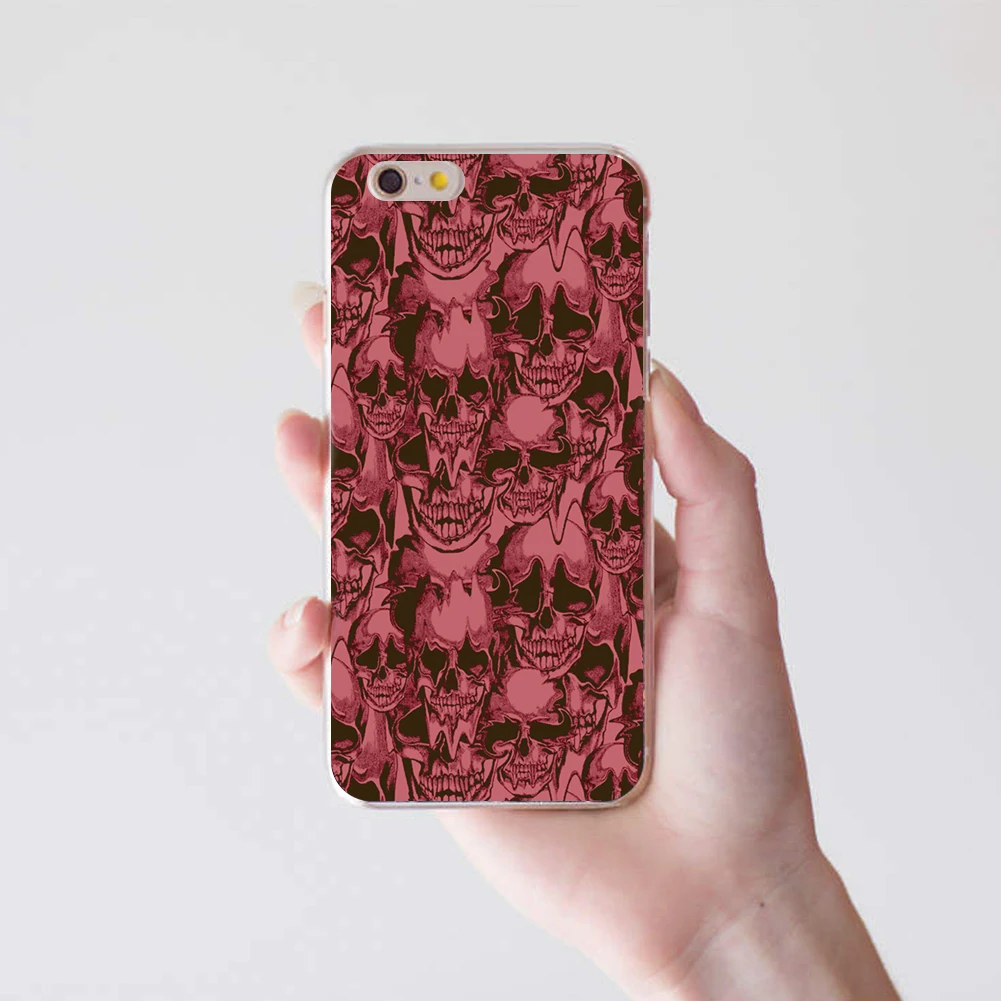 Череп головы в стиле панк чехол для Iphone 4 5 5C 6 7 Plus|cover for iphone|case coverfor iphone |