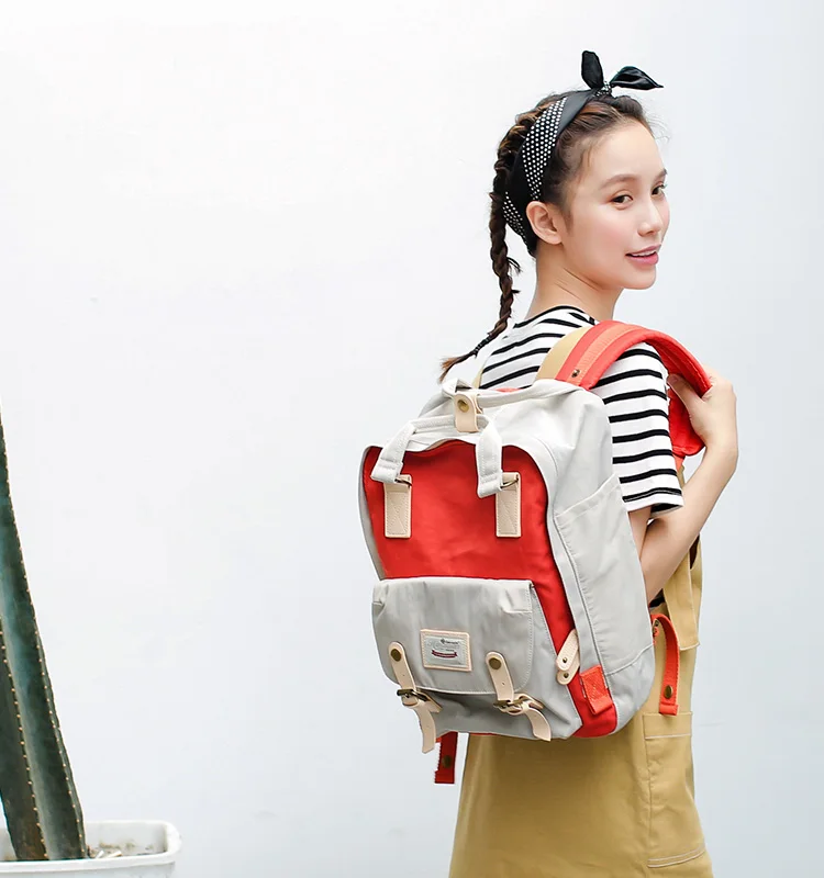 NO 16-White and Red Himawari брендовые милые нейлоновые рюкзаки, дорожная сумка, женский водонепроницаемый рюкзак для ноутбука, большая емкость, сумки для мам, Mochila, школьная сумка no1 - Цвет: NO 16-White and Red