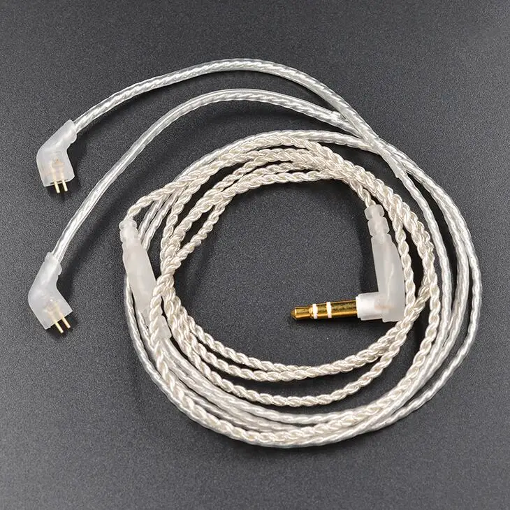 Обновленный кабель KZ 3 5 мм/2 мм сбалансированный посеребренный 2pin с посеребренным