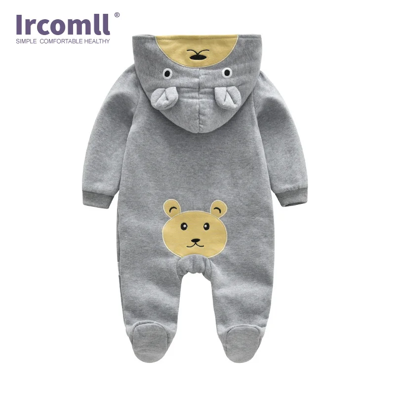 Ircomll/Детский комбинезон унисекс милый детский с капюшоном и длинными рукавами