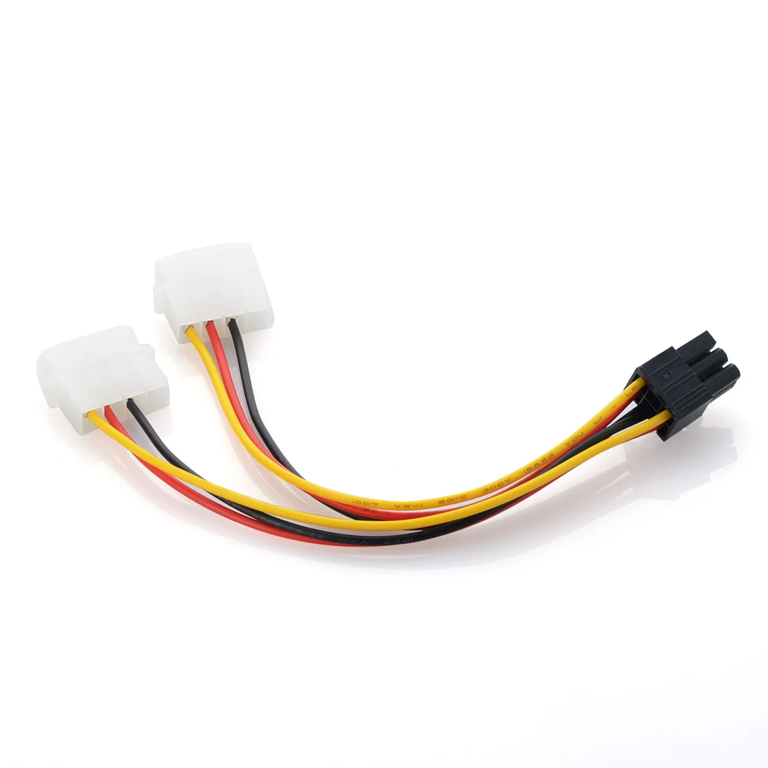 Новый двойной большой 4 контактный 6pin адаптер питания кабель PCI E Графическая