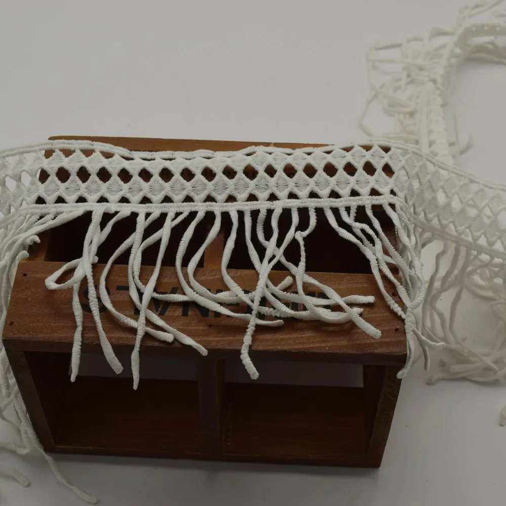 5 ''широкая Венецианская хлопковая кружевная отделка кисточка отверстие