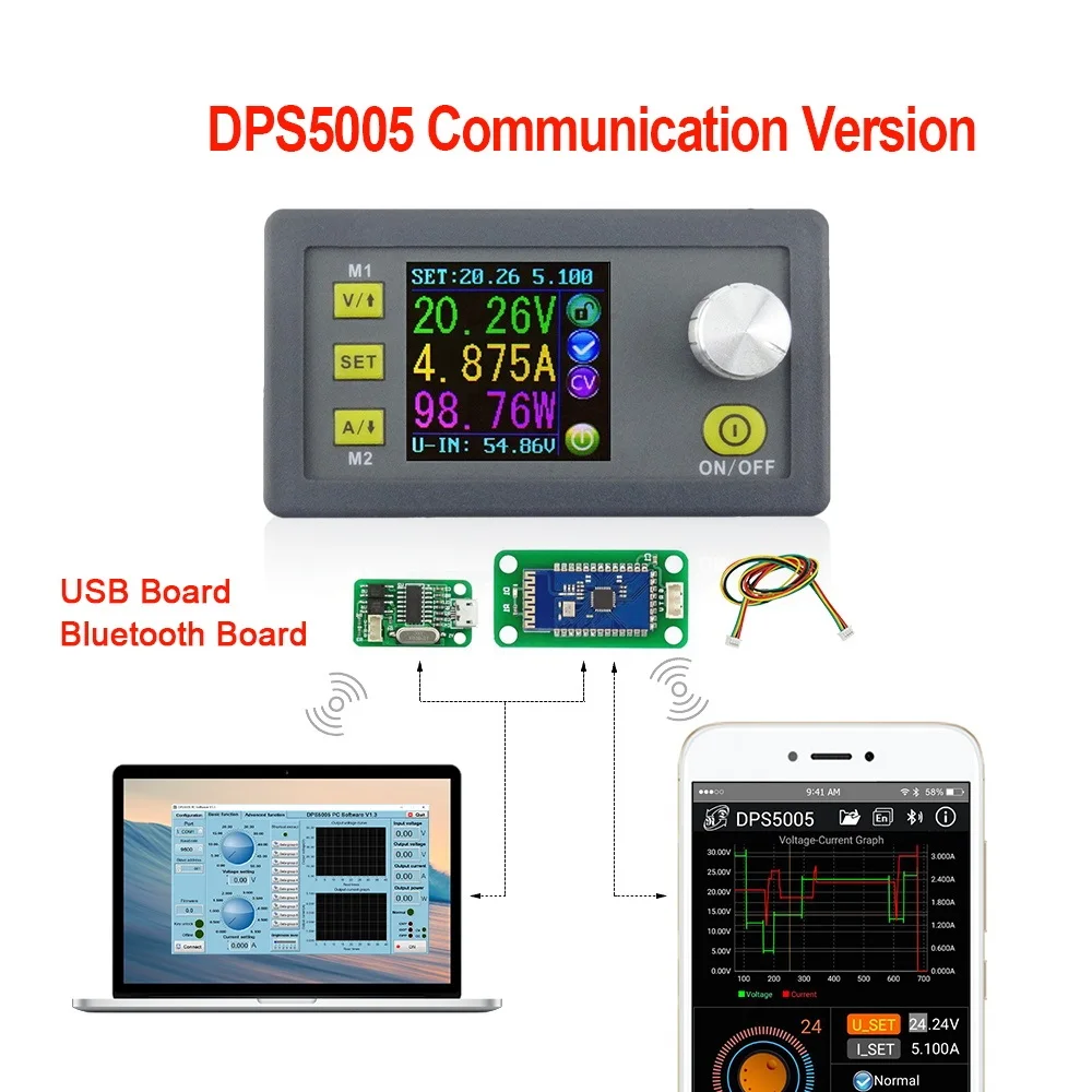 DC DPS5005 voltaje corriente constante де Пасо на завязках модулю de alimentacion программируемый buck